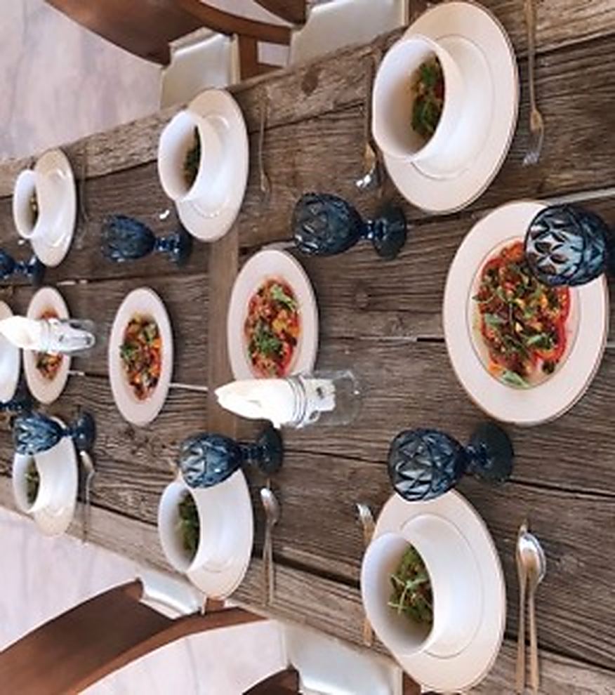 A plated dish served at camp